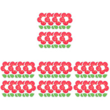 200Stk Rote Candy Papierkarten Blütenform Lutscherhalter Kinder