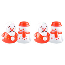 4Pièces Figurines Bonhommes De Neige Oscillants En Coloré