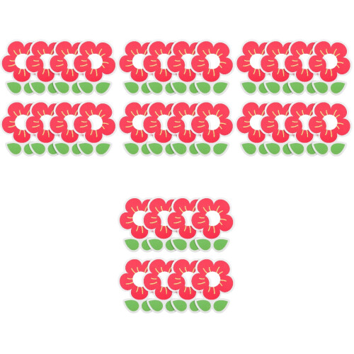 200Stk Rote Candy Papierkarten Blütenform Lutscherhalter Kinder 2