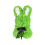 Figurine de lapin rose faite main en PE, décoration rose avec ruban 1
