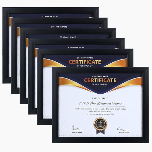 8x10 Navy Blue Wood Composite Picture Frame 6-Pack