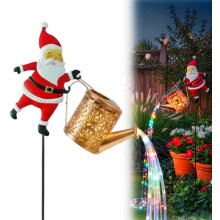 Bouilloire solaire Père Noël 32" avec lampe d'extérieur