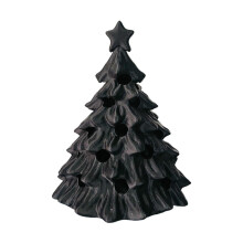 Retro Hand-Painted Light-Up Tabletop Christmas Tree with LED Lights – Festive Home, Office & Fireplace Ornament Decoration
