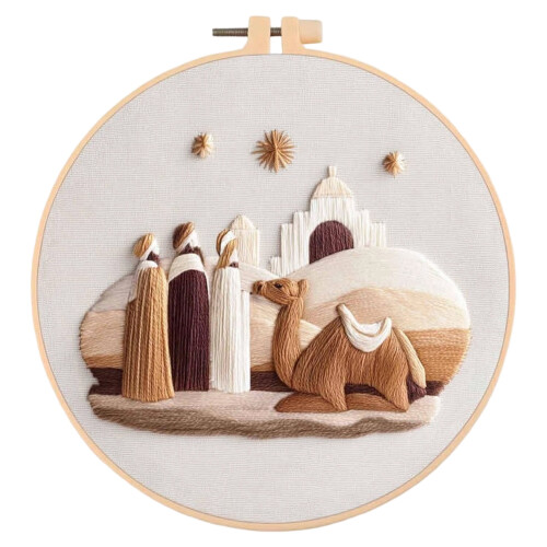 Broderikit til begyndere, 20 cm bøjle