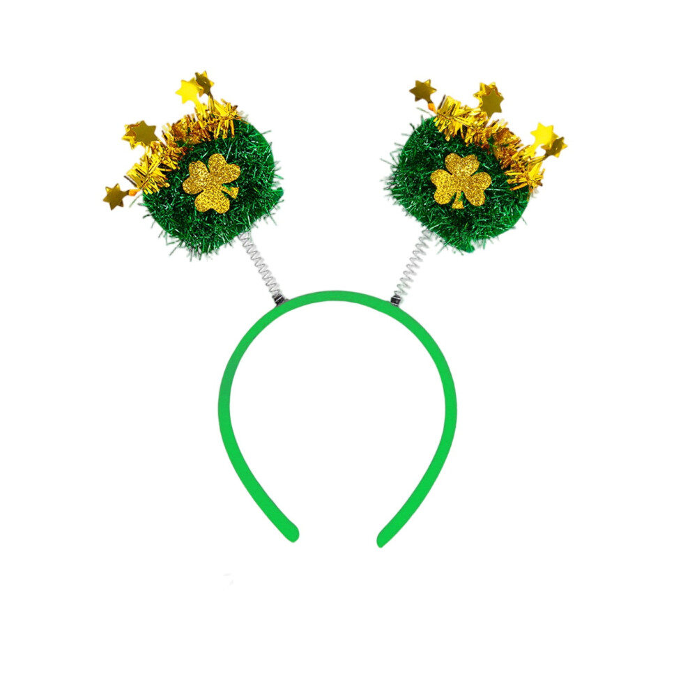 St. Patrick's Day sequin bow headband shamrock decoration 1