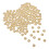 100 Golden Flatback Flower Buttons for Crafts 1