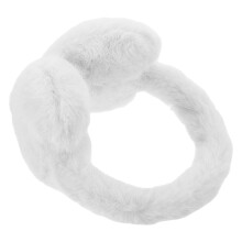 White Plush Ear Muffs with Heart Design, Lightweight and Cozy Winter Outdoor Gear for Cold Weather