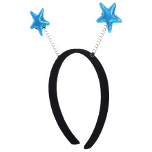Dark Blue Star Shaped Headband Hair Accessory Elegant Fabric 1Set for Women Birthdays