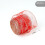 Kerstlint rood sneeuw jute 6,3 cm  2 m 1