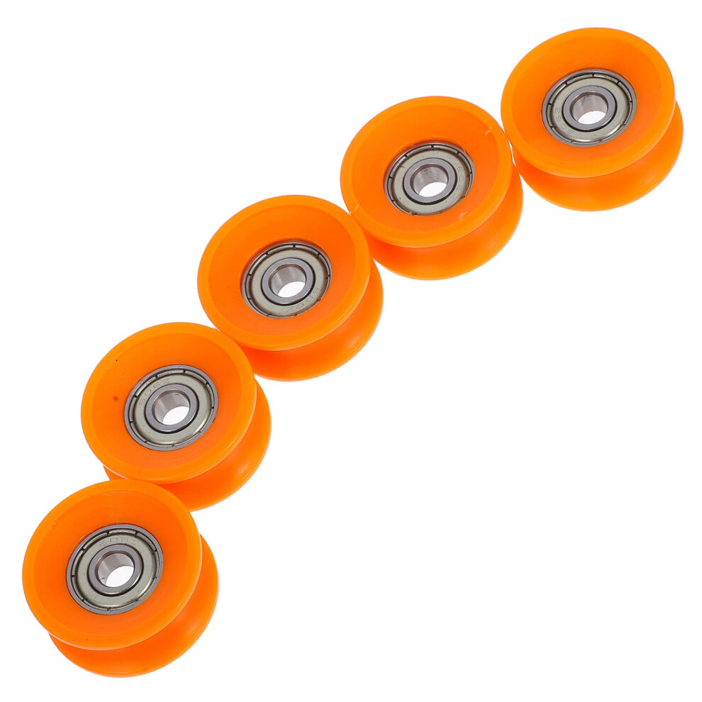 5Pcs U Groove Nylon Sliding Door Pulley Wheels With Steel Bearings For Home Furniture 9336866707960
