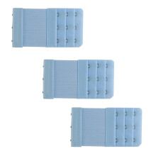 3 Pcs Bra Extender,3.8" Bright Candy-Colored Bra Band Extension Strap,Sturdy and Reliable Metal Fasteners Bra Back Extender,Blue