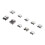 100 pièces de connecteurs femelles USB Micro-B Type-B mini argent 5