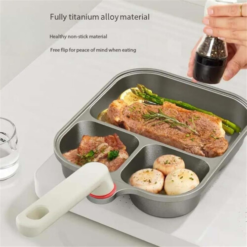 Cup-Shaped Omelette Skillet Nonstick Titanium Ceramic 3-in-1 1