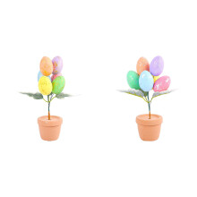 Kunstige påskeeggplantepotter 23 cm 2-pakning