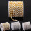 Corrente com strass de cristal prateada AB dourada 5m 5