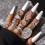 Gold Chunky Stackable Rings for Women 5-Piece Set 2