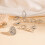 Gold Chunky Stackable Rings for Women 5-Piece Set 4