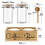 Organizer per stazione caffè in vetro con ripiano e 2 x 48 oz 2