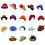 Cappello da donna a secchiello lavorato a maglia con tesa a balze patchwork 5