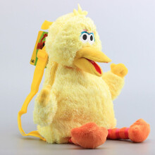 (Big Bird)Mochila de Pelúcia Sesame Street Elmo Cookie Monster Big Bird Boneca Bolsas de Brinquedo Escola