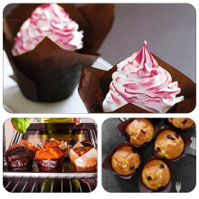 Cupcake Baking Paper Cups Tulip Shape Paper 200Pcs