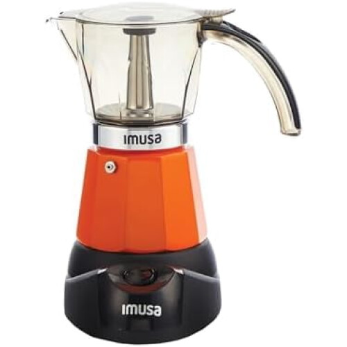 6 or 3cup Electric Espresso Maker, Orange
