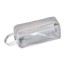 Transparent Large Capacity Pencil Case, Gray Organizer for Students, Artists & Workspace – Single Pack, Compatible with FAJHHA