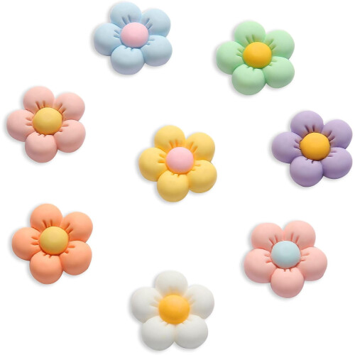 Ensemble de 8 aimants pour réfrigérateur en forme de fleurs 3D