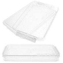2-Pack White Plastic File Folder Storage Boxes with Lids for Office Document Organization and Home Filing