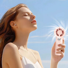 Mini USB Rechargeable Handheld Fan, 3-Speed, Lightweight & Portable for Travel, Camping, Indoor/Outdoor – Pink