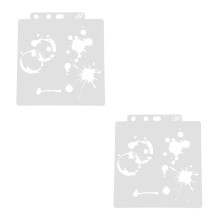 2Pièces À Dessin Grises Durables Plastique