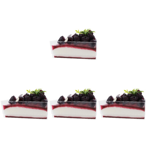 4Pièces Simulation Gâteau Décor PVC Multicolore Pour Fête Maison