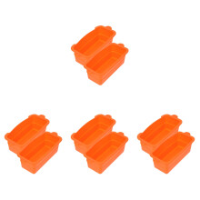 8Pièces Accessoires Silicone Pour Coupelle À Graisse Extérieure Orange