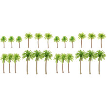 24Pièces Mini Palmier Plastique Vert Décor Aménagement Maquette