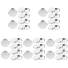 50Pièces Plateau Fard À Paupières Argent Aluminium Pour Rangement