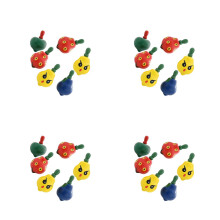 24Pièces Toupies En Bois Colorées De Fruits Jouet Enfant Durable