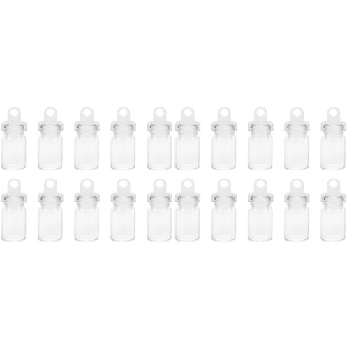 20Pièces Petits Flacons En Verre Transparent Bouchon