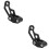 2Pièces Colliers De Fixation Câble Noir Aluminium Pour 7