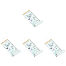 4Pièces Croissance Mural Bois Avec Motif