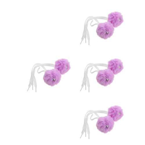 8Pièces Boules Fluffy Violet Pour Roller Accessoires Enfant