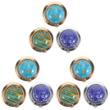 9Pièces Boutons De Manchette Métal Ronds Accessoire DIY Costume