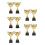10Pièces Trophées Or Décor Compétition Remise Prix Étudiants 1