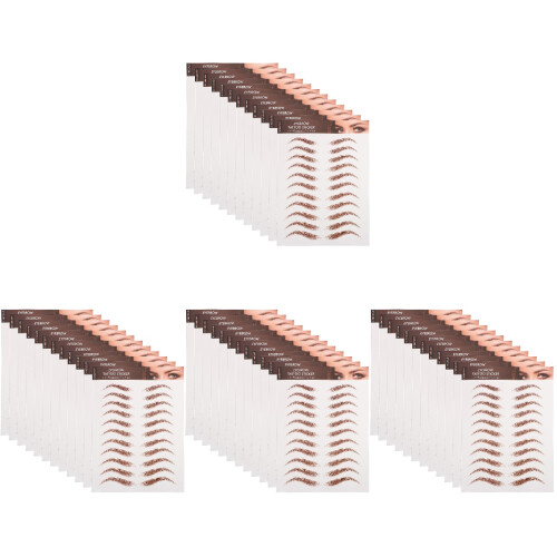 Stickers Faux Sourcils Marron Décor Waterproof Durable