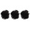 3Pièces Extensions Noir Clip Chignon Résistant Usage 3