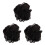 3Pièces Extensions Noir Clip Chignon Résistant Usage 4