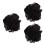 3Pièces Extensions Noir Clip Chignon Résistant Usage 5