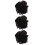 3Pièces Extensions Noir Clip Chignon Résistant Usage 6