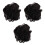 3Pièces Extensions Noir Clip Chignon Résistant Usage 7