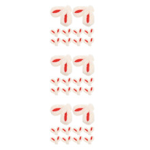 30Pièces Oreilles Rouge En Tissu Décorations DIY Pour Cheveux