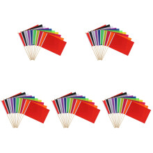 50Pièces Drapeaux Marqueurs Sol En Polyester Bois Pour Pelouse Jardin